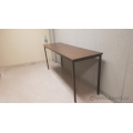 Metal Frame Wood Surface Work Table Lunch Room Table 72" x 16"
